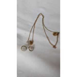 Kinsley Armelle Druzy Agate Necklace and Earrings set